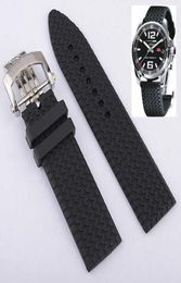 23mm Rubber Watchband for Chopard Watch Strap with Stainless Steel Butterfly Buckle Waterproof Bracelet H09152575663