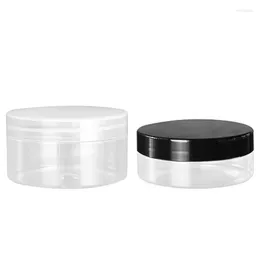 Storage Bottles Cosmetic Container Empty Dia. 89MM 150G 200G 250G Screw Lid PET Packing Hair Wax Pot Aluminum Cap Clear Facial Cream Jars