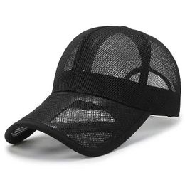 Ball Caps Men Summer Mesh Baseball Cap Outdoor Sun Protection Hiking Running Hats For Man Adjustable Trucker Cap