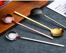 s Mini Coffee Spoon Stainless Steel Tea Spoon Gold Stirring Teaspoon Bar Restaurant Kitchen supplies Christmas Birthday Pa7628679