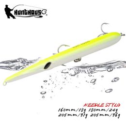 Hunthouse Fishing Lure Needle Stylo Long Casting Pencil Floating 205180160mm Isca Artificial Leurre Souple Carp 240407