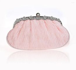 Evening Bags Design Champagne Wedding Bag Chinese Women Satin Banquet Clutch Handbag Stylish Bride Party Purse Makeup 5011