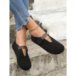 Casual Shoes Flat Round Toe Shallow Women's Loafers Autumn Retro Comfort Soft Sole Single Versatile Female Zapatos