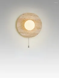 Wall Lamp Natural Yellow Cave Stone Minimalist Living Room Background Bedroom Bedside Balcony Corridor Decorative Light