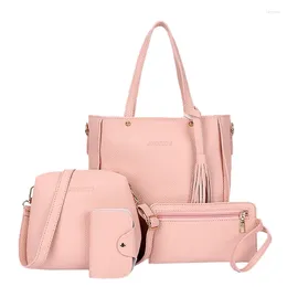 Totes 4pcs/set High Quality Women Lady Fashion Handbag Shoulder Bags Tote Purse Messenger Satchel Set