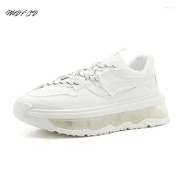 Casual Shoes Chunky Sneakers Mens Designer Air Cushion Running Fashion Microfiber Leather Fabric Height Increased Platform