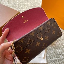 Sarah Women Luxurys designer Long portafogli borsette borsette di borse da donna zippy portafoglio di viaggio in grande capacità borsetta 19 cm con scatola originale
