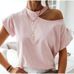 Women's T Shirts 2024 Summer Women Tops Casual Short Sleeve Tshirt Fashion Korean Solid Colour Harajuku Sexy Vintage Female Oversized Clothes