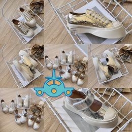 Casual Shoes Designer Shoes Womens Platform Vintage Trainers Sneakers Gold Silver lace up Velcro size 36-40 Classic GAI Free shipping