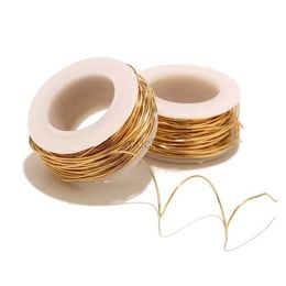 Pendant Necklaces 10meters/roll Gold Stainless Steel Wire 1mm Beading Rope Cord Fishing Thread String For DIY Necklaces Bracelets Jewellery Making 240419