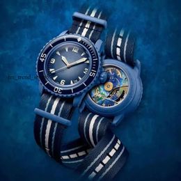 Sports Automatic Mechanical Men's Watches Bio Ceramic BP United Five Oceans Watch Transparent Back Luminous World Time Mens Quartz Watch 76