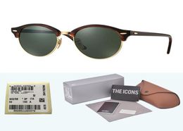 Brand designer Round Sunglasses glass Lens Acetate Frame Sun Glasses Men Women Driving UV400 Oculos master With cases and labe5153545