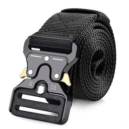 Genuine Tactical Belt Quick Release Outdoor Military Belt Soft Real Nylon Sports Accessories Men And Women Black Belt 240419