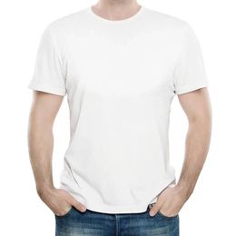 2200 36USD White T-Shirts Mens Plain Colour Summer Male Casual Short Sleeve O-Neck 240410