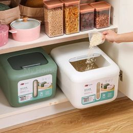 Storage Bottles 12kg Rice Container Kitchen With Sliding Lid Sealed Insect Proof Moisture Keep Dry Fresh Pet Food Box