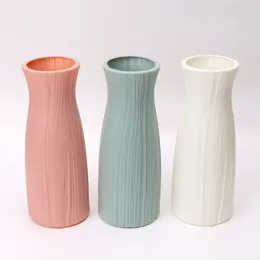 Vases Nordic Flower Vase Candy Color Household Decorative Durable Desktop Arranging Pot Table Ornaments Props
