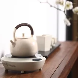 Teaware Sets Retro Teapot Electric Tea Stove Set White Ceramic Pot Chinese Kettle