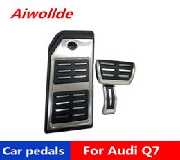 Auto Accessories Aluminium car pedals For Audi Q7 SQ7 Q8 2016 2019 Accelerator Pedal Brake Pedal Footrest Pedal8124650