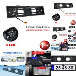 GPS Vehicle Rear View Camera European Licence Frame Plate Wireless HD Night Vision Waterproof with 8 IR Light Reverse Car System GPS GPS