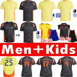 24/25 ColOMbiA JAMES Soccer Jerseys Kids man Kit CoLUmBIa National Team Football Shirt Home Away Set Camisetas Copa America D.VALOYES ARANGO C. CHUCHO CUADRADO