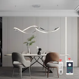 Kronleuchter moderne LED -Kronleuchter Küche Anhänger Beleuchtung für Esszimmer lebende Schlafzimmerlampe Alexa/App/Fernbedienung