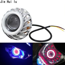 Car Motorbike Motorcycle Head 30W LED Angel Eyes Headlight Lens HighLow Beam Mini Projector Demon Eyes DRL Lamp Retrofit5756768