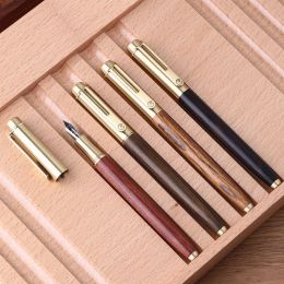 Pens Majohn M7 Fountain Pen Natural Wood EF/ F/ Bent Iridium Nib Fine Writing Pen with Gift Box for Student School Office Stationery