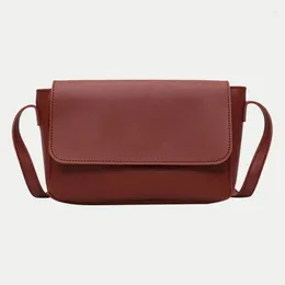 Bag Casual Simple Flap Messenger Bags For Women Soft Leather Female Shoulder Crossbody Purse Solid Colour Small Handbag