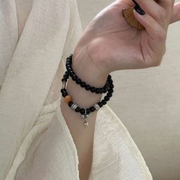 geomancy accessory A Niche Handmade Natural Ebony Cliff, Cypress, Bodhi, Good Luck, Koi, Gourd, Ancient Bell, Bracelet, Stationery