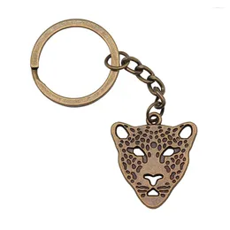 Keychains 1pcs Leopard Cute Keychain Couple Pendants Jewellery Making Supplies Items Ring Size 28mm