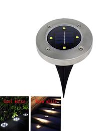 Solar Powered Ground Lights 4LED Solar Path Lamp Garden Pathway Outdoor InGround Lights for Yard Driveway Lawn Road7603666