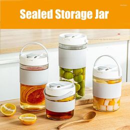 Storage Bottles Fashionable Glass Sealed Jar Household Food Organisers Practical Pickle Fruit And Vegetable Pickling Container