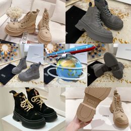 2024 Designer Boots popular Trendy Women Short Booties Ankle Boot Luxury Soles Womens Party Thick Heel size 35-40 hiking SMFK GAI black Free shipping