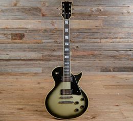 Promotion Adam Jones Vintage Yellow Silver Burst Electric Guitar Ebony Fingerboard Cream Body Binding1625244