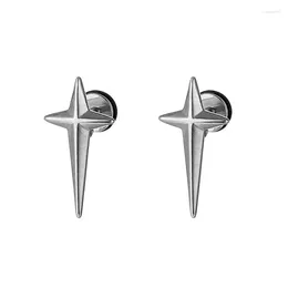 Stud Earrings 1PCS Never Fade Titanium Cross For Men Women Stainless Steel Screw Piercing Jewelry Party Gift E399