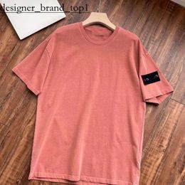 Stones Islandss T Shirt Luxury Trendy Designer Mens T Shirt High Quality Cotton Embroidered Stone Famous Brand T Shirt Casual Womens Short Sleeve Shirt 9683