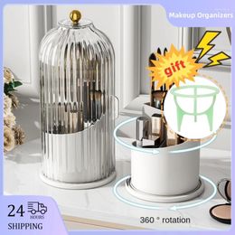 Storage Boxes Makeup Brush Holder 360° Rotating Box Dustproof Cosmetic Brushes Cartridge Organisation Home Accessories