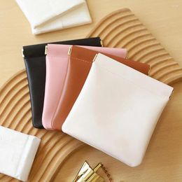 Storage Bags Faux Leather Pouch Stylish Closure Lipstick Bag Durable Organizer Personalized Soft For Women