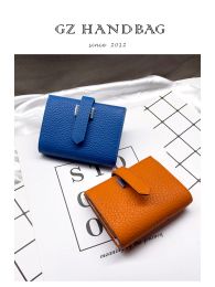 Wallets Women Fancy Small Wallet Genuine Leather Light Luxury Fashion Mini Purse For Men Business Card Holder Lady Highgrade Money Bag