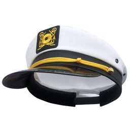 Popeye's white embroidered navy hat European and American flat-top military hat cos cosplay party sailor hat funny entertainment props