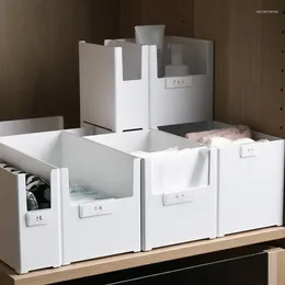 Storage Bottles Kitchen Box With Overlapping Adhesive Tape Labels Desktop Organising Multifunctional Household Plastic Glove