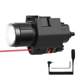 Lights Compact Pistol Flashlight Laser Combo Tactical Red Dot Laser Sight Led Weapon Gun Light with Remote Switch 20mm Rail Mounted
