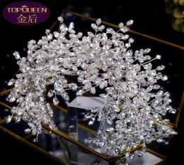 Luxury Snow Queen Diamond Wedding Tiara Baroque Crystal Bridal Headwear Crown Rhinestone with Wedding Jewelry Hair Accessories Dia9388830