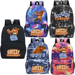 Backpacks Cartoon Grizzy And Les Lemmings Backpack Boys Girls School Bags Kids Kawaii Bookbag Student Backpacks Travel Bag Knapsac Mochila