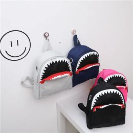 Briefcases Cute Kids School Bags Children Messenger Pouch Soft Plush Fabric Cartoon Shark Design For Baby Boys Girls Crossbody Shoulder Bag