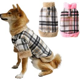 Hundekleidung Haustier Kleidung Gitterfellkragen Jacke Herbst Winter Hunde Kleidungskostüm für Mantel Chihuahua Yorkshire