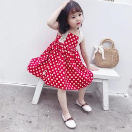 Girl Dresses Summer Girls Ceremony Polka Dots Pattern Princess Party Dress Fashion Children Baby Flower Sundress