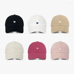 Ball Caps Love Heart Embroidery High Baseball Cap Women Summer Half Empty Top Sun Hats Streetwear Breathable Letter Ducker