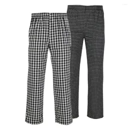 Men's Pants Relaxed Fit Slacks Plaid Print Sweatpants With Elastic Waist Side Pockets For Casual Gym Training Outdoor Activities Soft