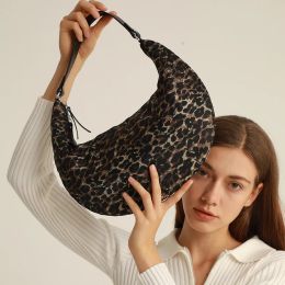 Bags Luxury Designer Leopard Print Underarm Bag Brand Women's Shoulder Bag Fashion Hobos Bag 2022 Down Handbag and Purse Lady Clutchs